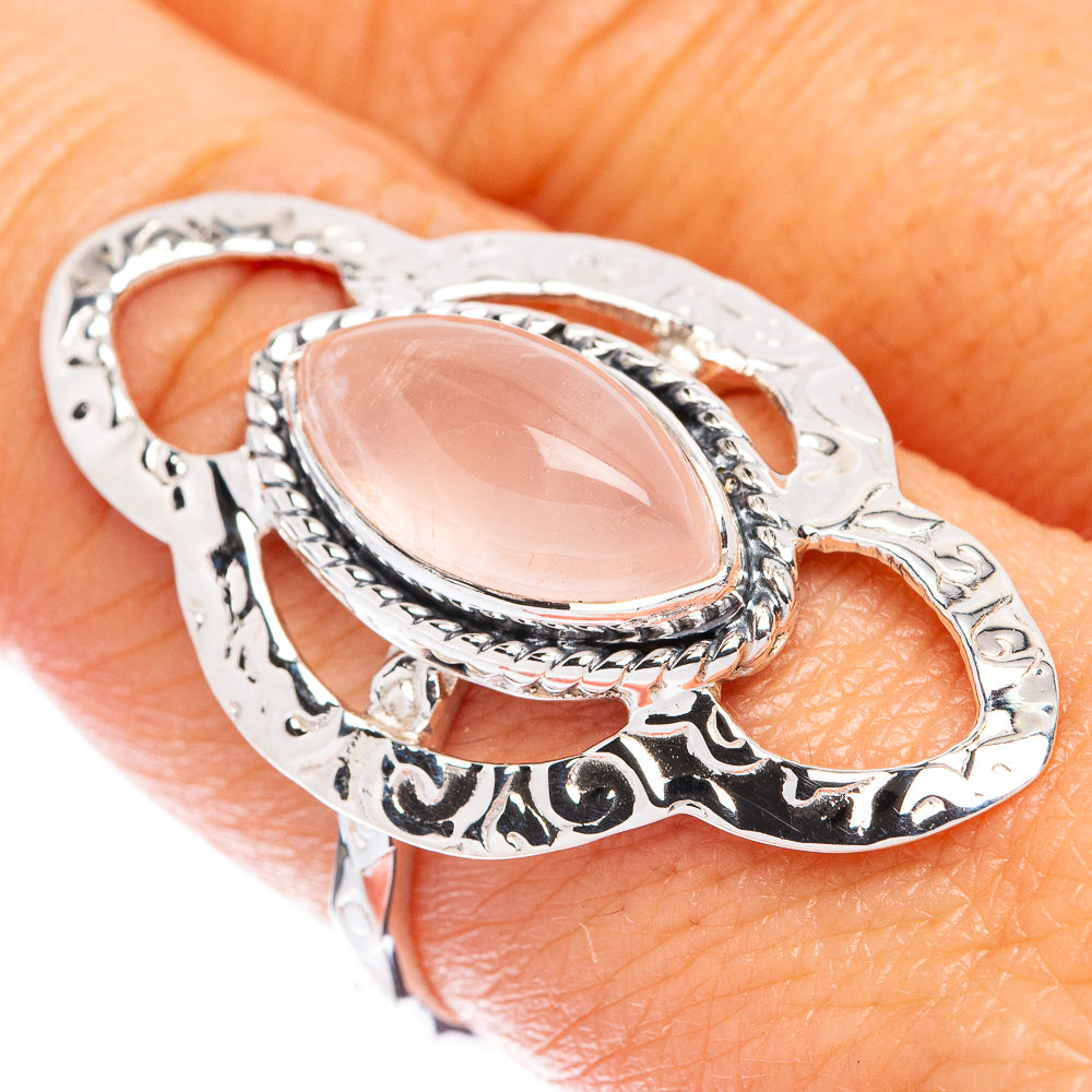Premium Rose Quartz Ring Size 8.75 (925 Sterling Silver) R1819