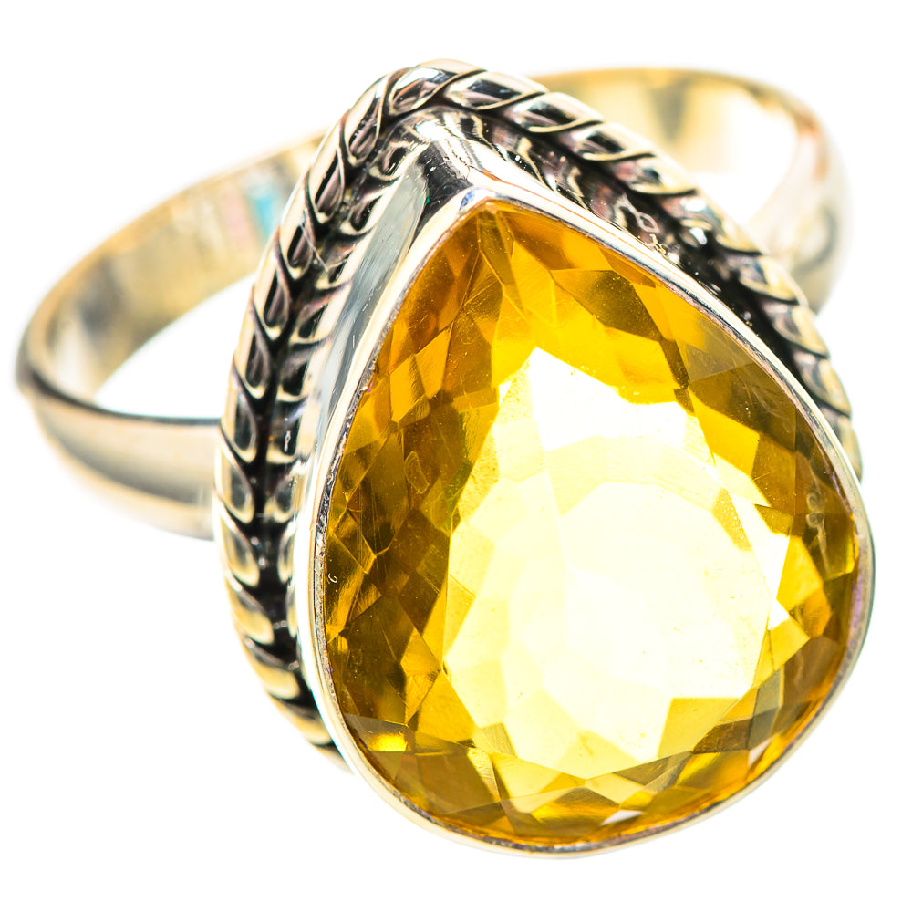 Faceted Citrine 925 Sterling Silver Ring Size 10.75 (925 Sterling Silver) RING139588