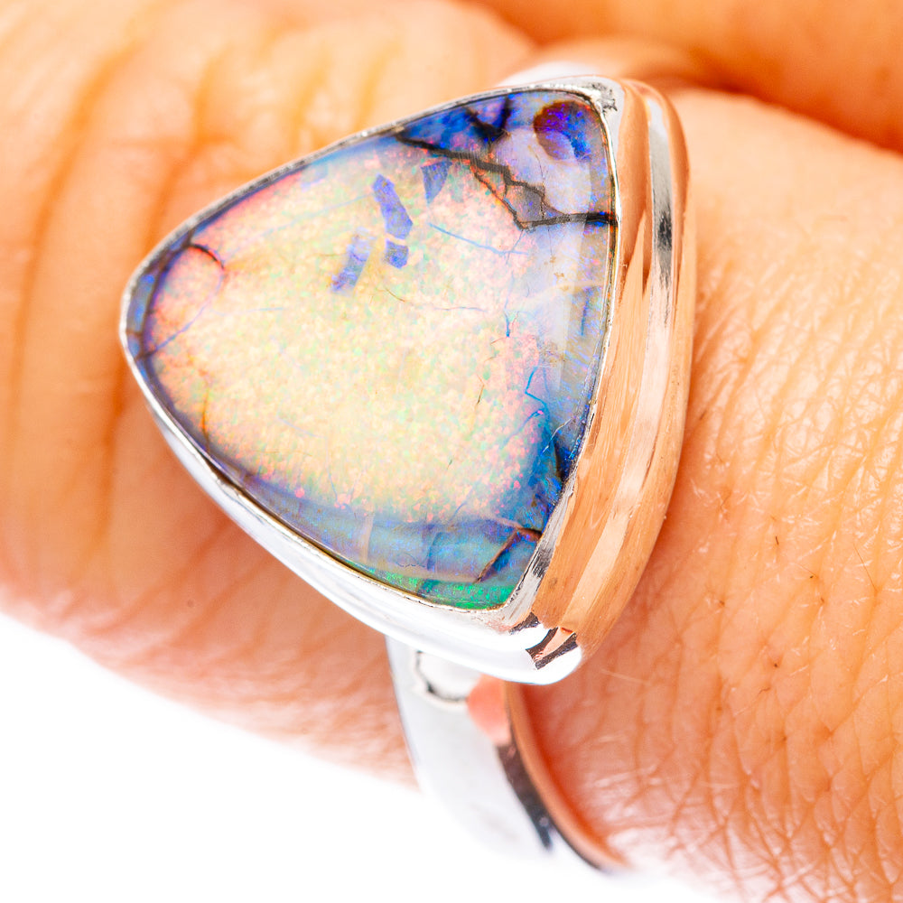 Rare Sterling Opal Ring Size 9 (925 Sterling Silver) R2231