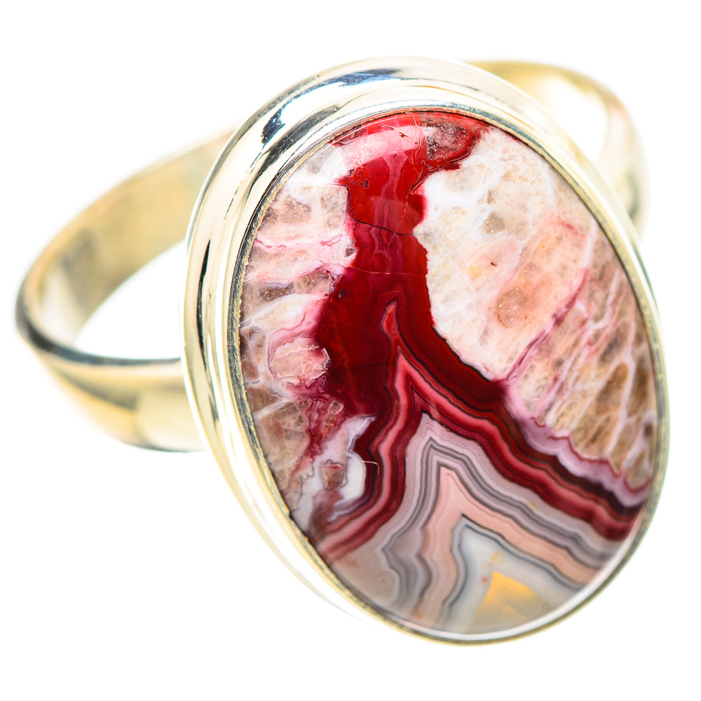 Crazy Lace Agate 925 Sterling Silver Ring Size 9 (925 Sterling Silver) RING139586