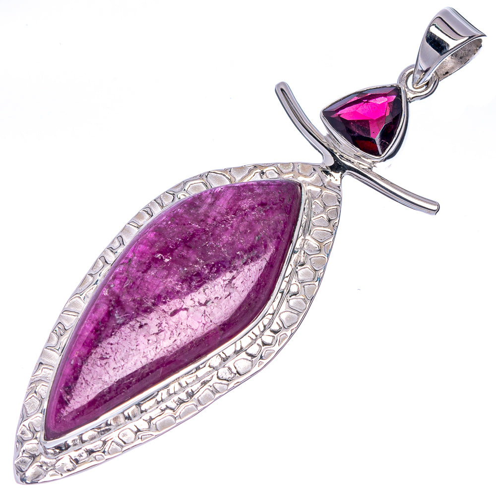 Signature Ruby, Garnet Pendant 2 5/8" (925 Sterling Silver) P41820