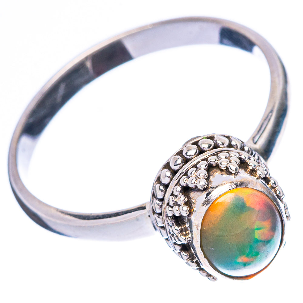 Rare Ethiopian Opal Ring Size 8 (925 Sterling Silver) R4339