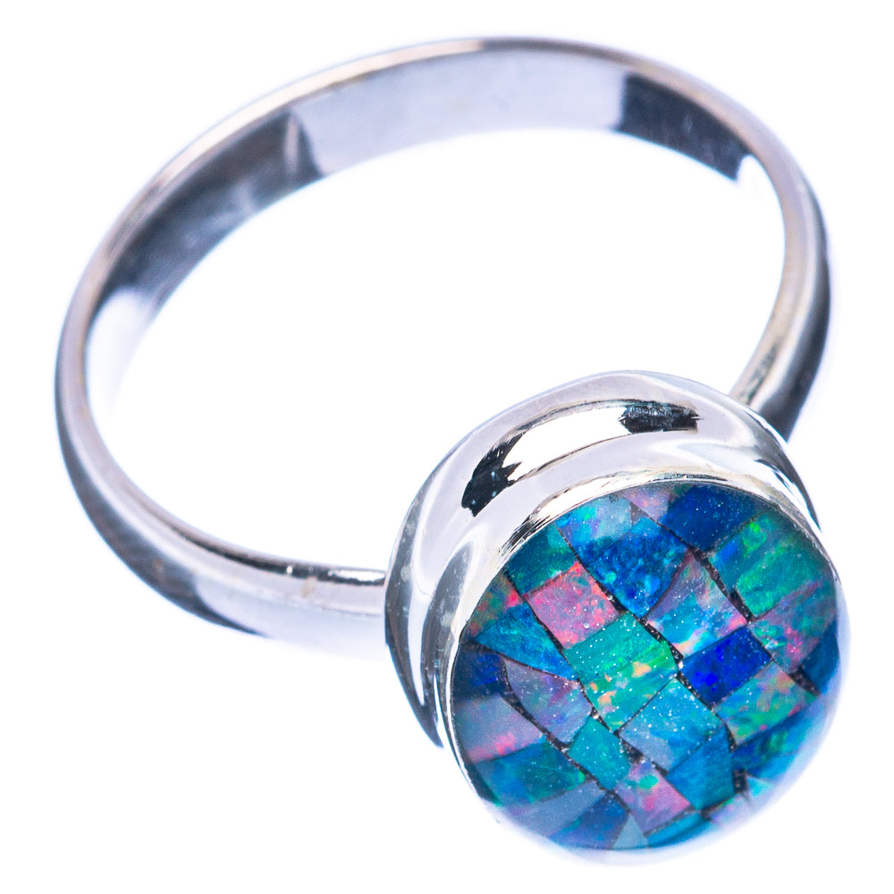 Rare Triplet Opal Ring Size 6.75 (925 Sterling Silver) R2922