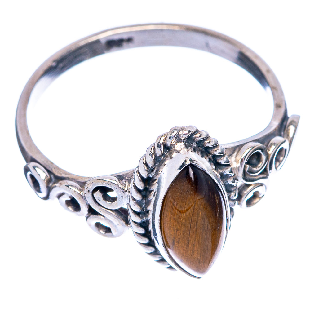 Tiger Eye Dainty Ring Size 6.75 (925 Sterling Silver) R145473
