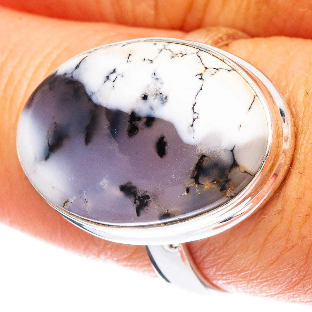 Dendritic Opal Ring Size 8 (925 Sterling Silver) R6804