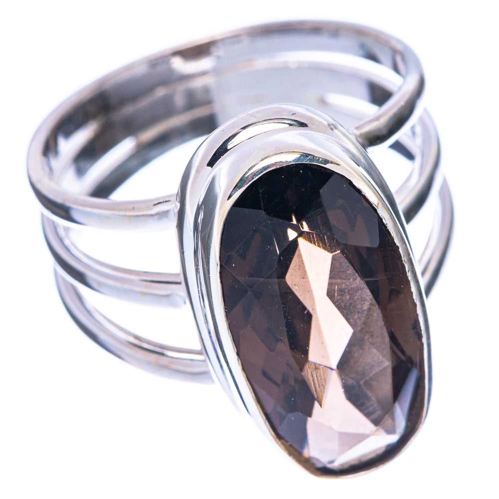 Smoky Quartz Ring Size 6.75 (925 Sterling Silver) R1739