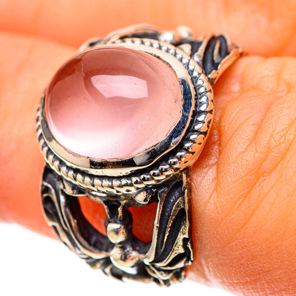 Rose Quartz 925 Sterling Silver Ring Size 6.5 (925 Sterling Silver) RING139371