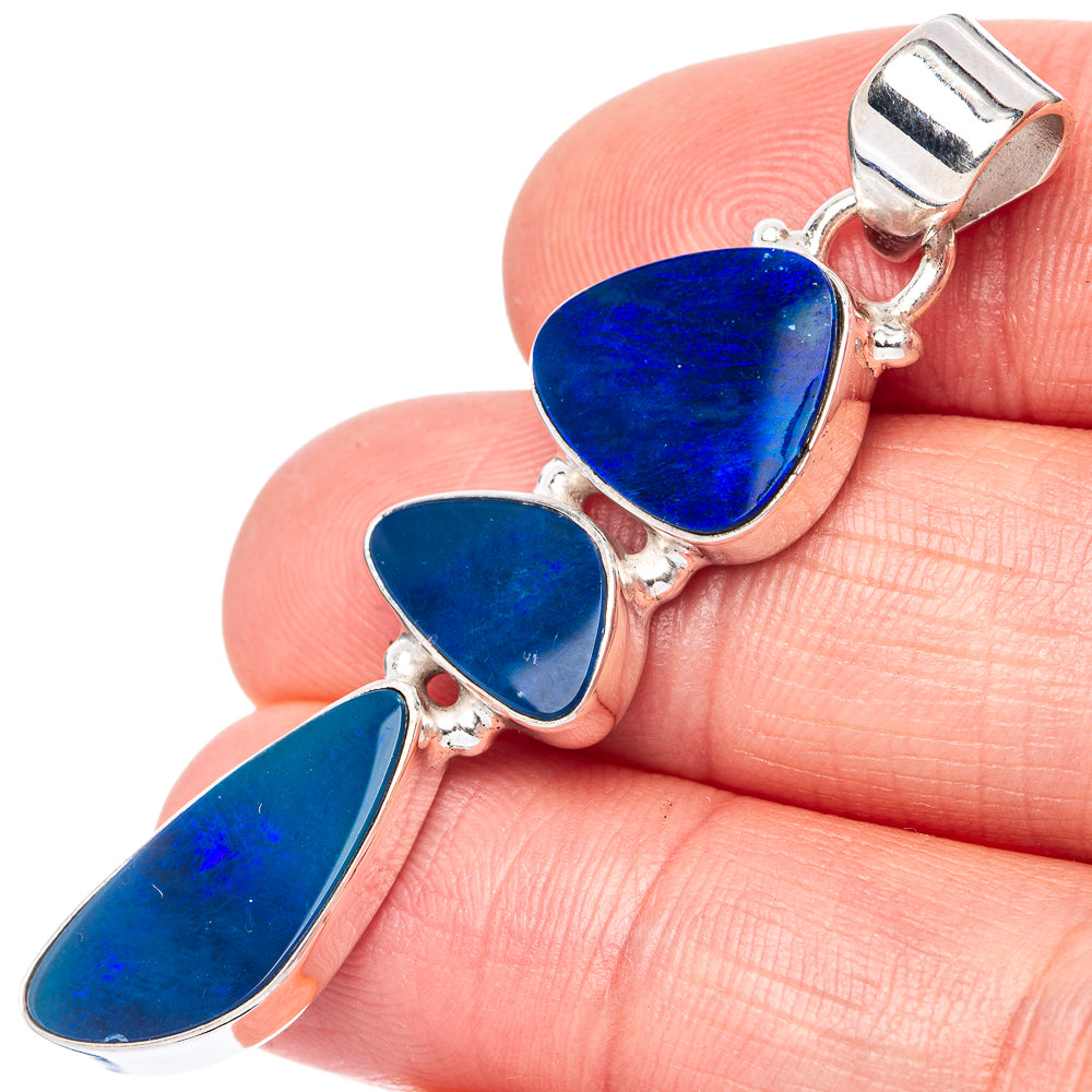 Rare Doublet Opal 925 Sterling Silver Pendant 2" (925 Sterling Silver) P42636