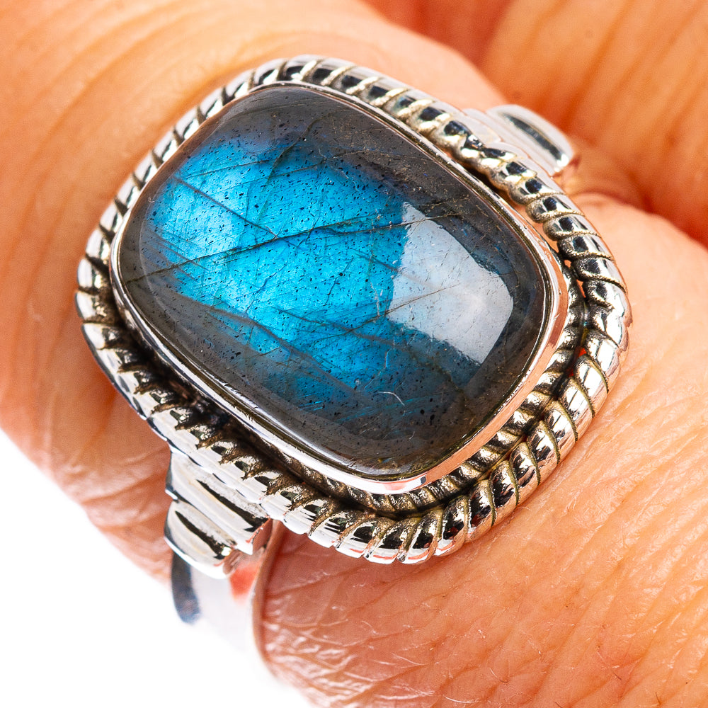 Labradorite Ring Size 7.75 (.925 Sterling Silver)