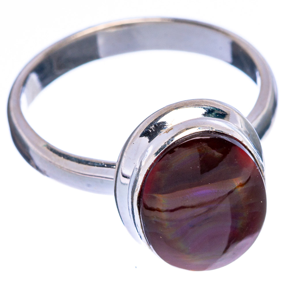Rare Mexican Fire Agate Ring Size 7.75 (925 Sterling Silver) R146645