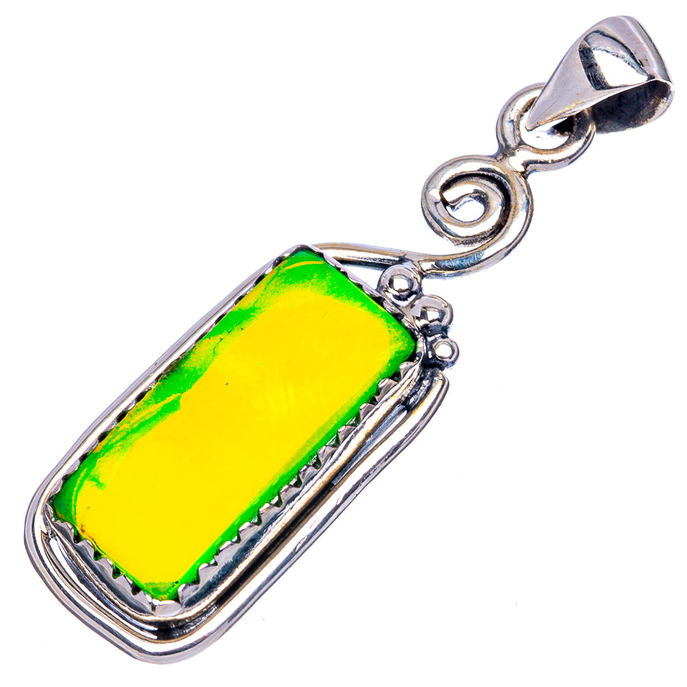 Rare Sterling Opal Pendant 1 5/8" (925 Sterling Silver) P42068