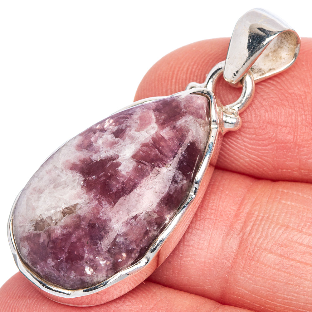 Tourmaline In Quartz Pendant 1 3/8" (925 Sterling Silver) P40763