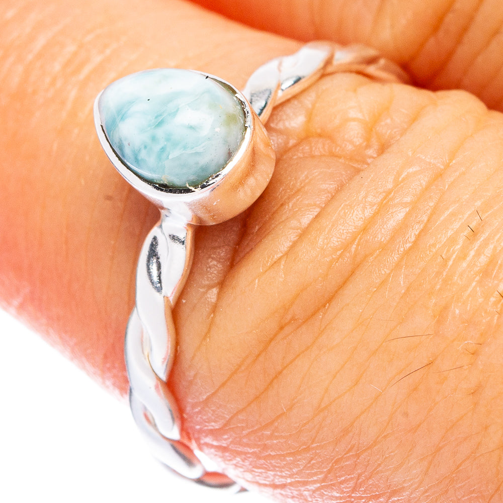 Larimar Dainty Ring Size 8 (925 Sterling Silver) R146848