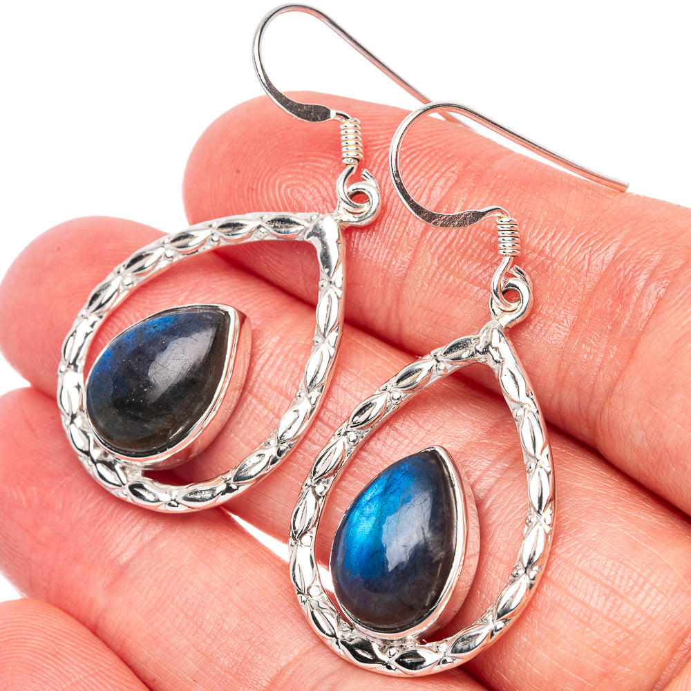Asc Premium Labradorite Earrings 1 3/4" (925 Sterling Silver) E1326
