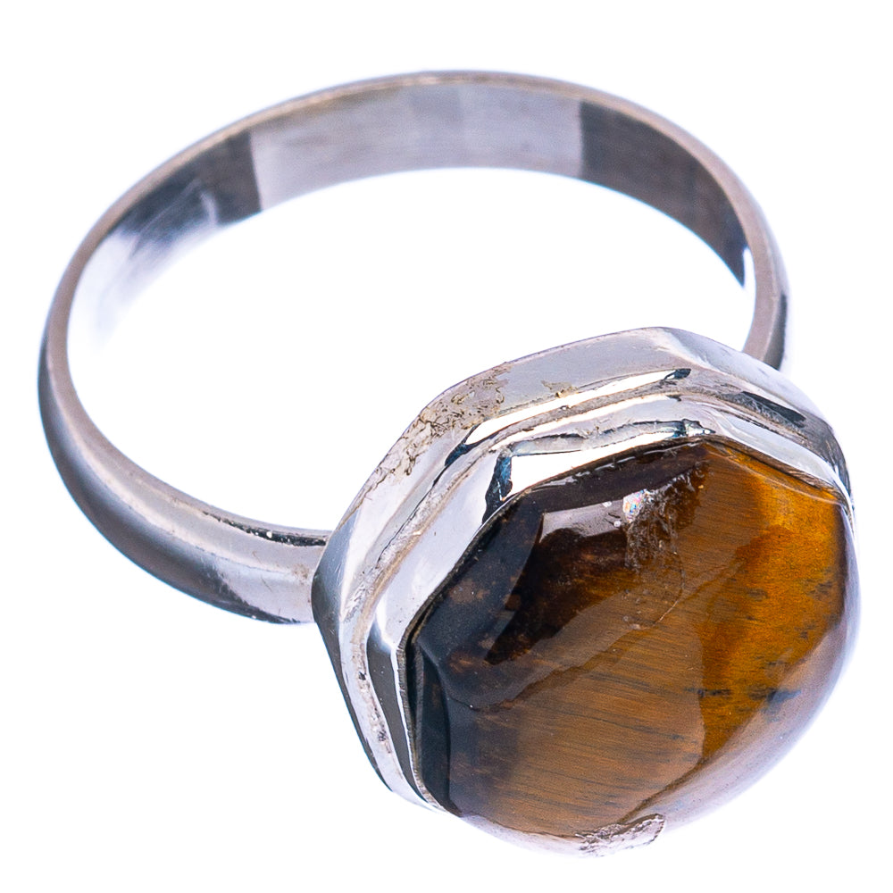 Tiger's Eye Ring Size 7.25 (.925 Sterling Silver)