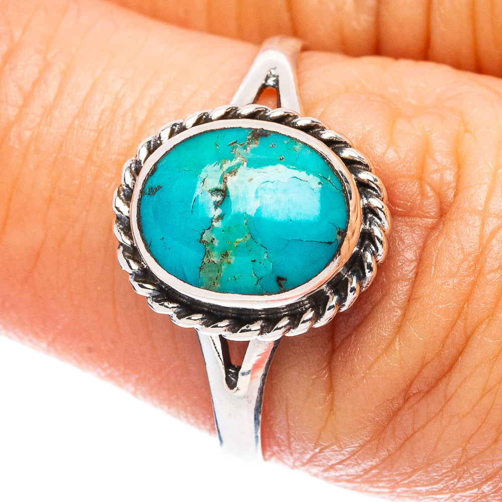 Rare Arizona Turquoise Ring Size 7.75 (925 Sterling Silver) R4896