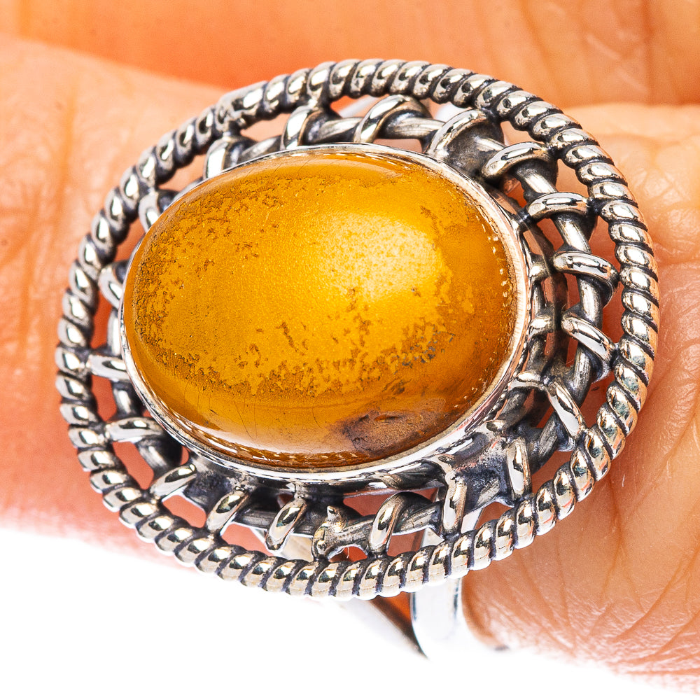 Amber Ring Size 6 (925 Sterling Silver) R2276