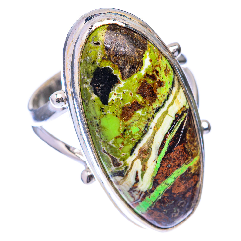 Gaspeite Ring Size 7.25 (925 Sterling Silver) R141527