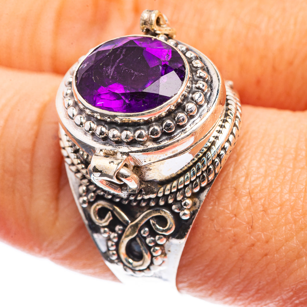 Poison Faceted Brazilian Amethyst Ring Size 9.75 (925 Sterling Silver) R143074