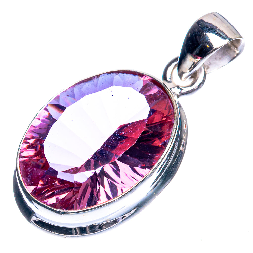 Faceted Color Change Alexandrite (Lab.) Pendant 1 1/4" (925 Sterling Silver) P39360