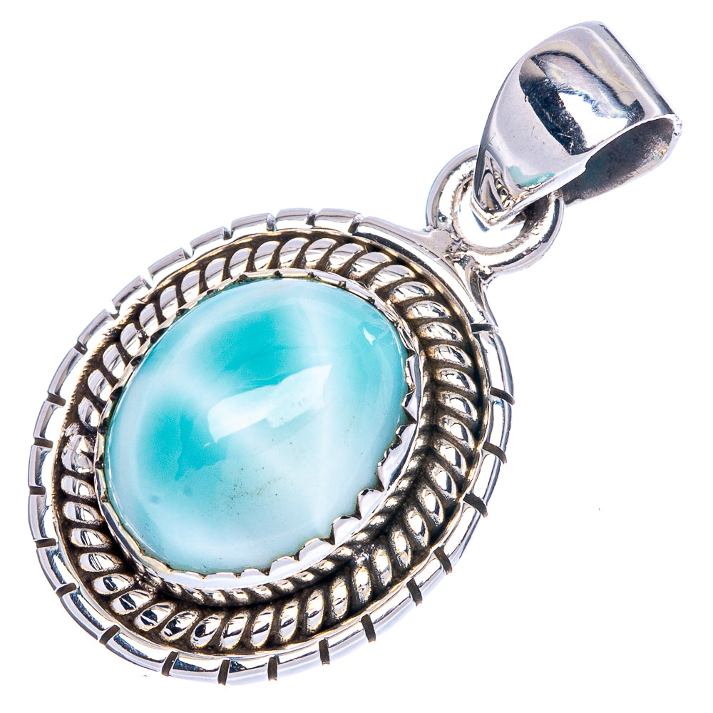 Larimar Pendant 1 1/8" (925 Sterling Silver) P41770
