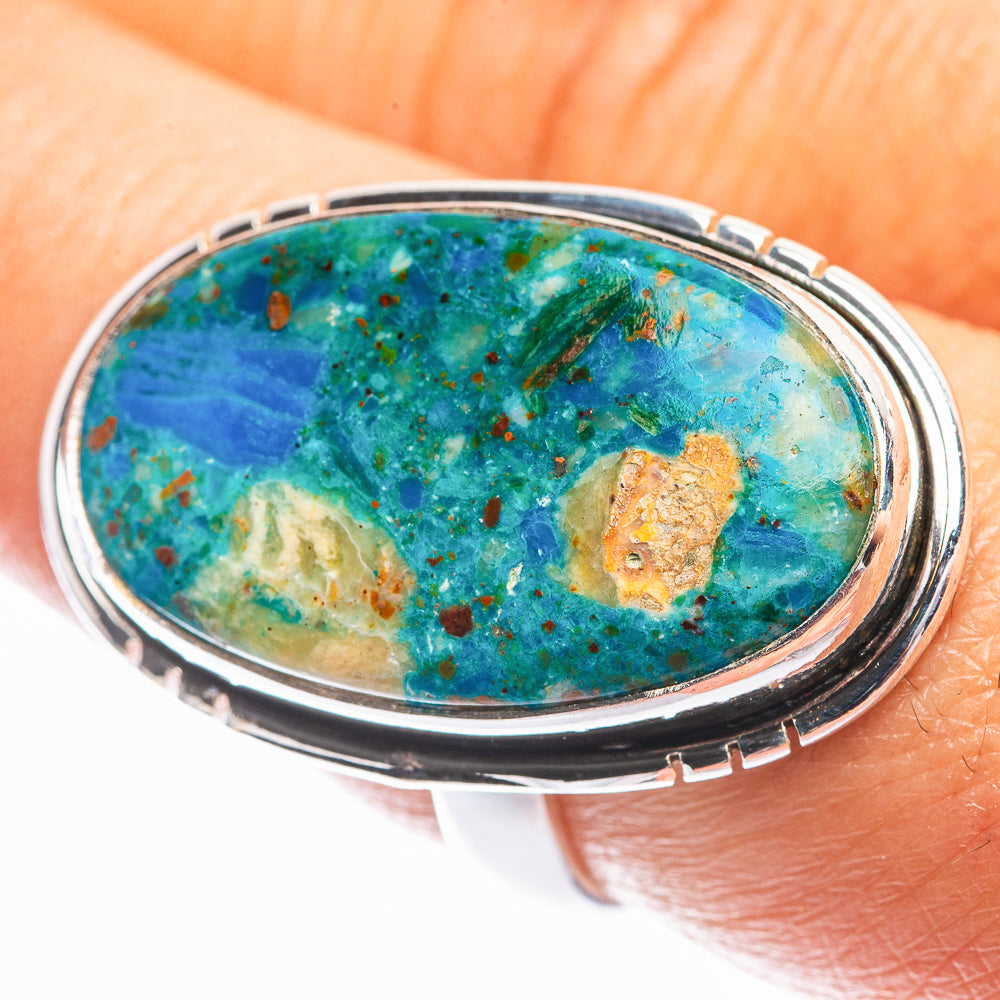 Chrysocolla Ring Size 8.5 (925 Sterling Silver) R142281