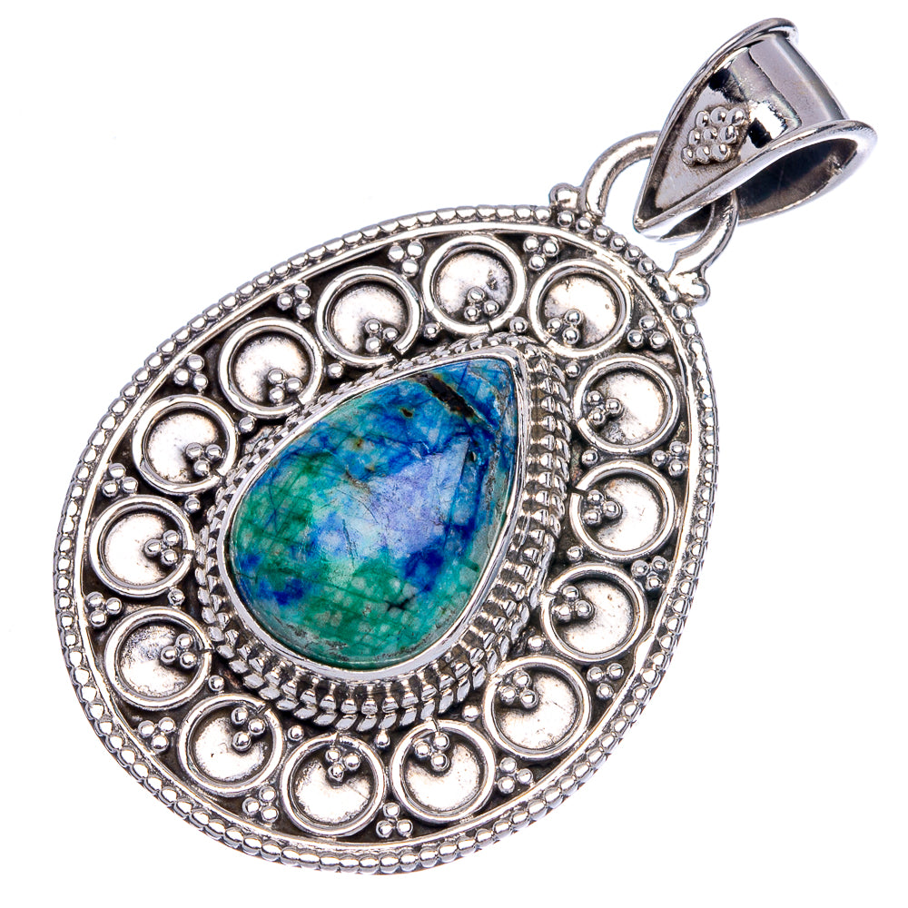 Blue Jasper Pendant 1 1/2" (925 Sterling Silver) P40206