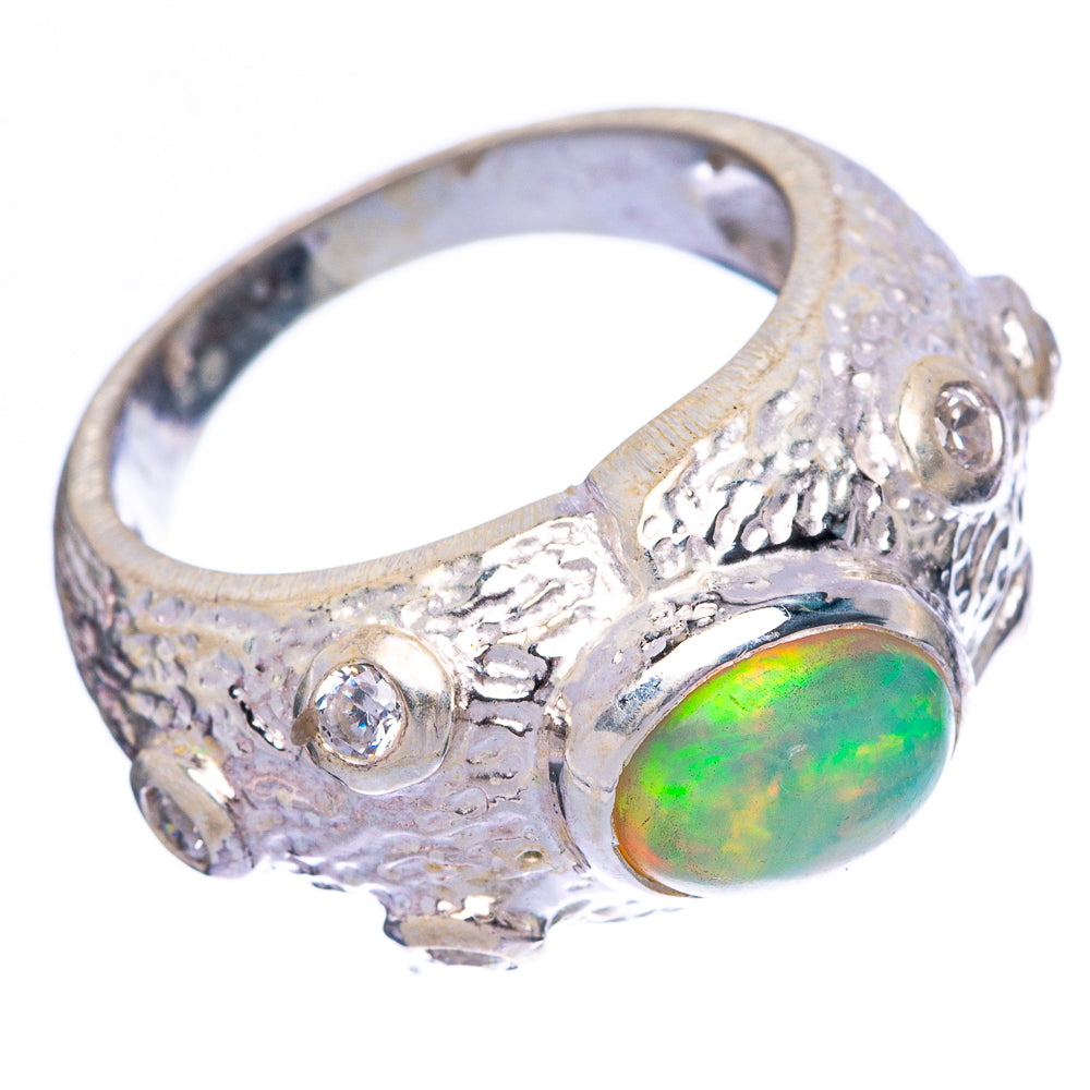 Rare Ethiopian Opal Ring Size 6.75 (925 Sterling Silver) R146027