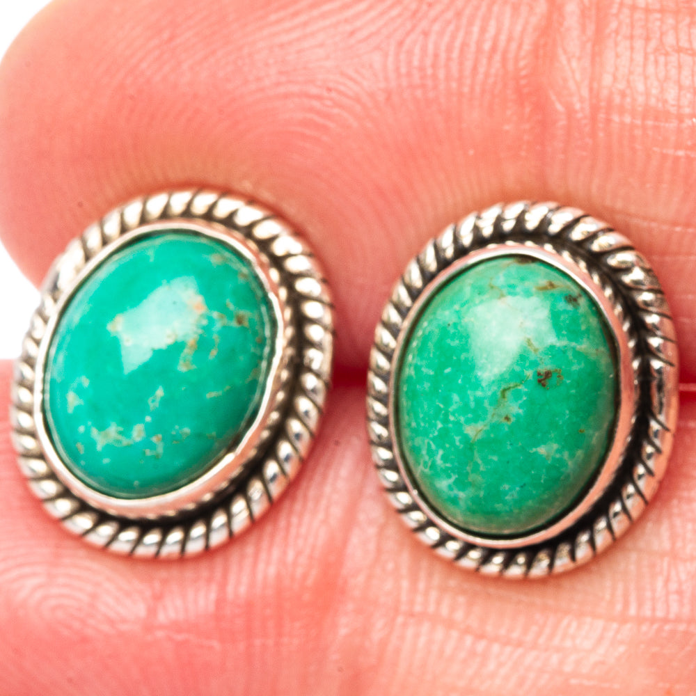 Turquoise Earrings 1/2" (925 Sterling Silver) E1502