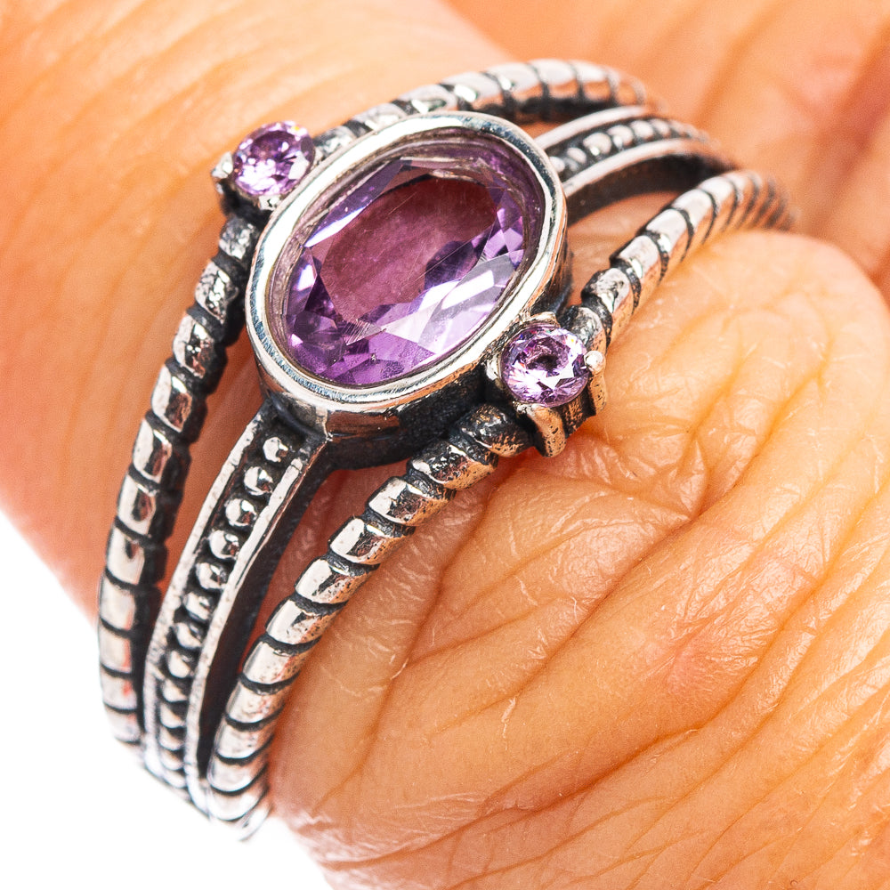 Amethyst Dainty Ring Size 6.5 (.925 Sterling Silver)
