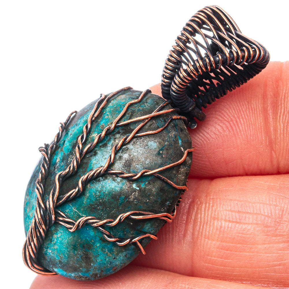 Turquoise Tree of Life 1 5/8" (Oxidized Copper)