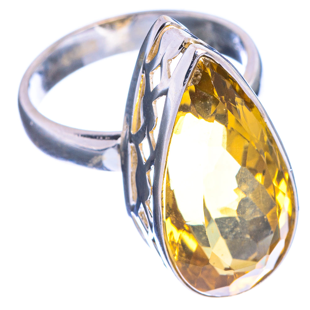 Faceted Citrine Ring Size 6.75 (925 Sterling Silver) R144294
