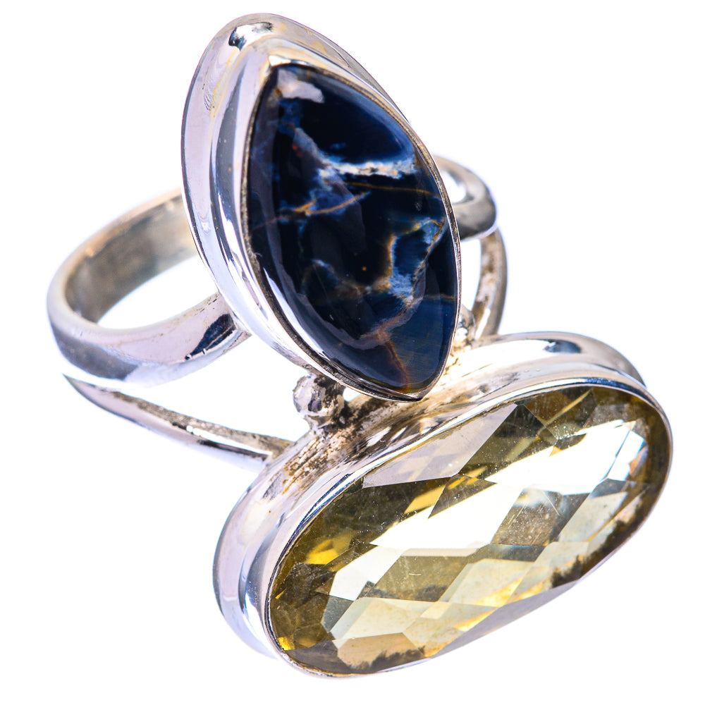 Lemon Quartz, Pietersite Ring Size 5.75 (925 Sterling Silver) R141535