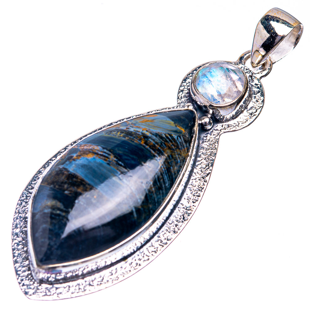 Pietersite, Rainbow Moonstone Pendant 2 1/4" (925 Sterling Silver) P39245