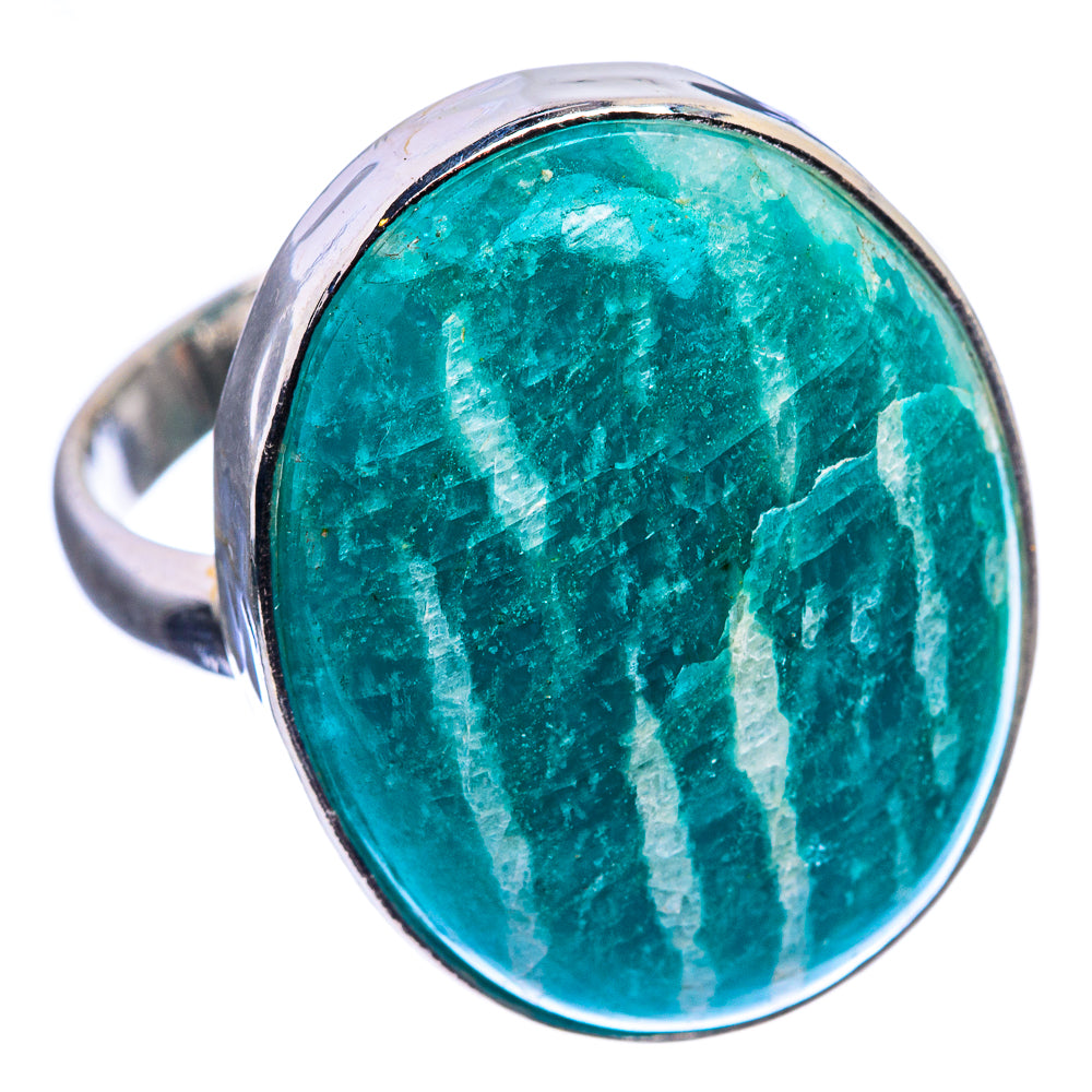 Large Amazonite Ring Size 13.5 (925 Sterling Silver) R142494