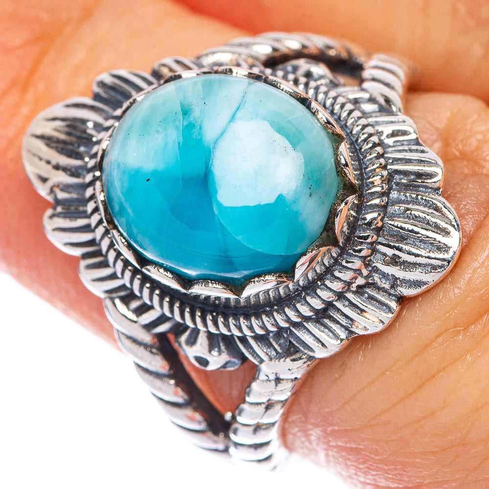 Large Larimar Ring Size 5.75 (925 Sterling Silver) R144826