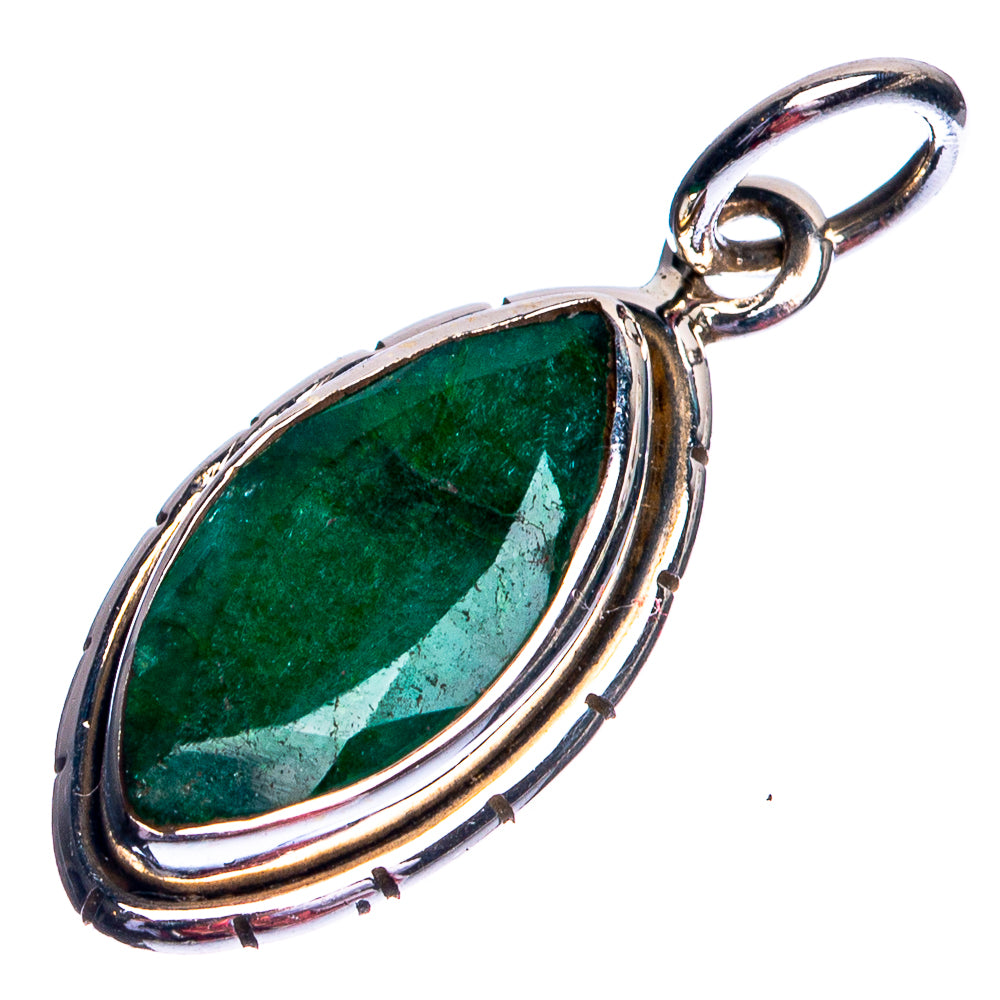 Green Sillimanite Dainty Pendant 1 1/8" (925 Sterling Silver) P39130