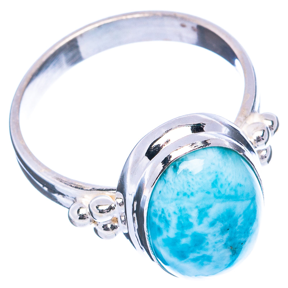 Rare Larimar Ring Size 8 (.925 Sterling Silver)