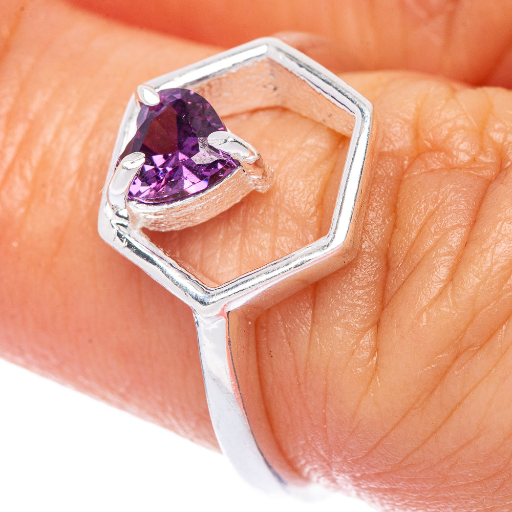 Faceted Amethyst Dainty Ring Size 8 (925 Sterling Silver) R145888