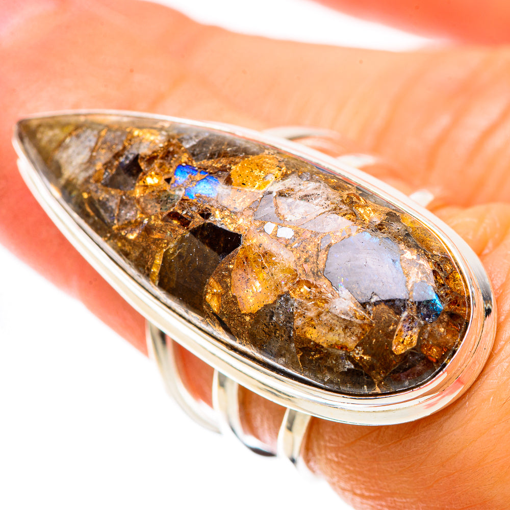 Large Brecciated Labradorite Ring Size 6.25 (925 Sterling Silver) RING137959
