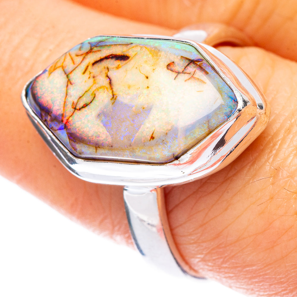 Rare Sterling Opal Ring Size 8.5 (925 Sterling Silver) R2238
