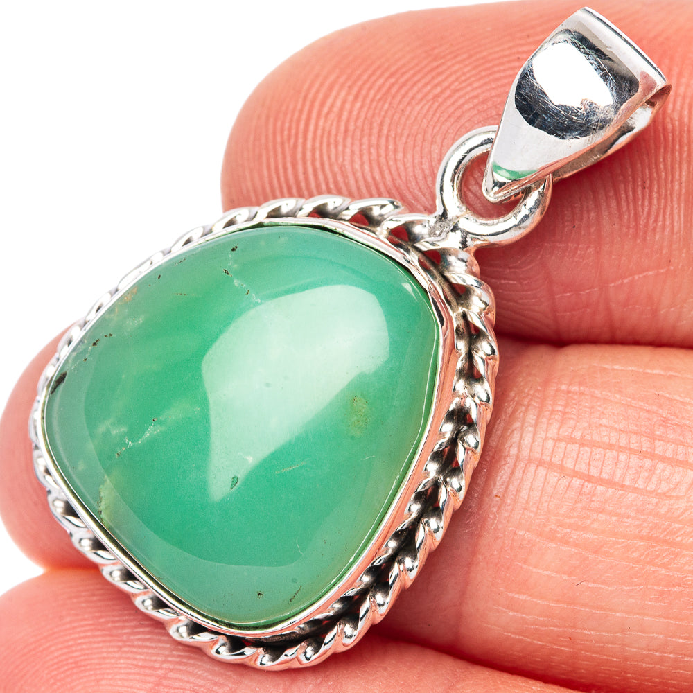 Chrysoprase Pendant 1 1/4" (925 Sterling Silver) P42531