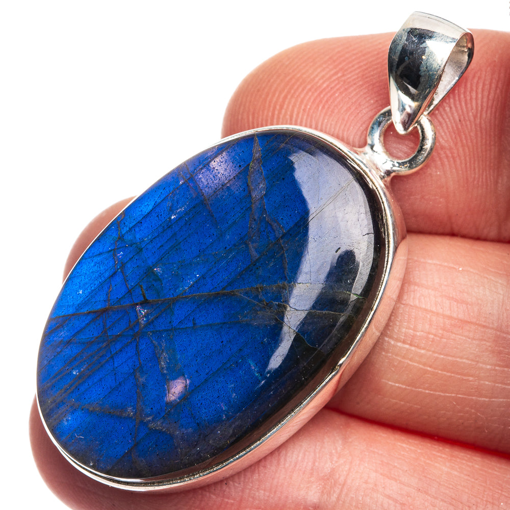 Labradorite Pendant 1 3/4" (925 Sterling Silver) P39186