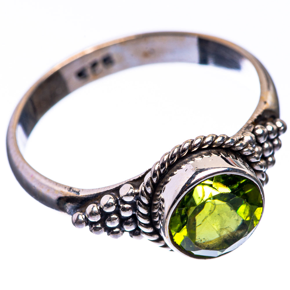 Peridot Dainty Ring Size 7 (925 Sterling Silver) R142586
