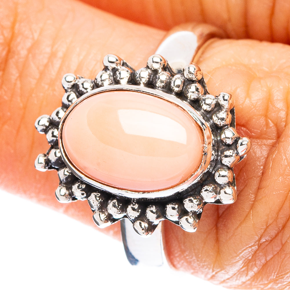 Pink Opal Ring Size 7 (925 Sterling Silver) R5038