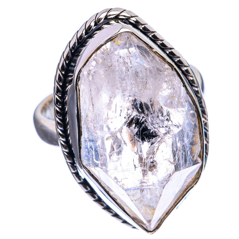 Large Herkimer Diamond Ring Size 9 (925 Sterling Silver) R142481