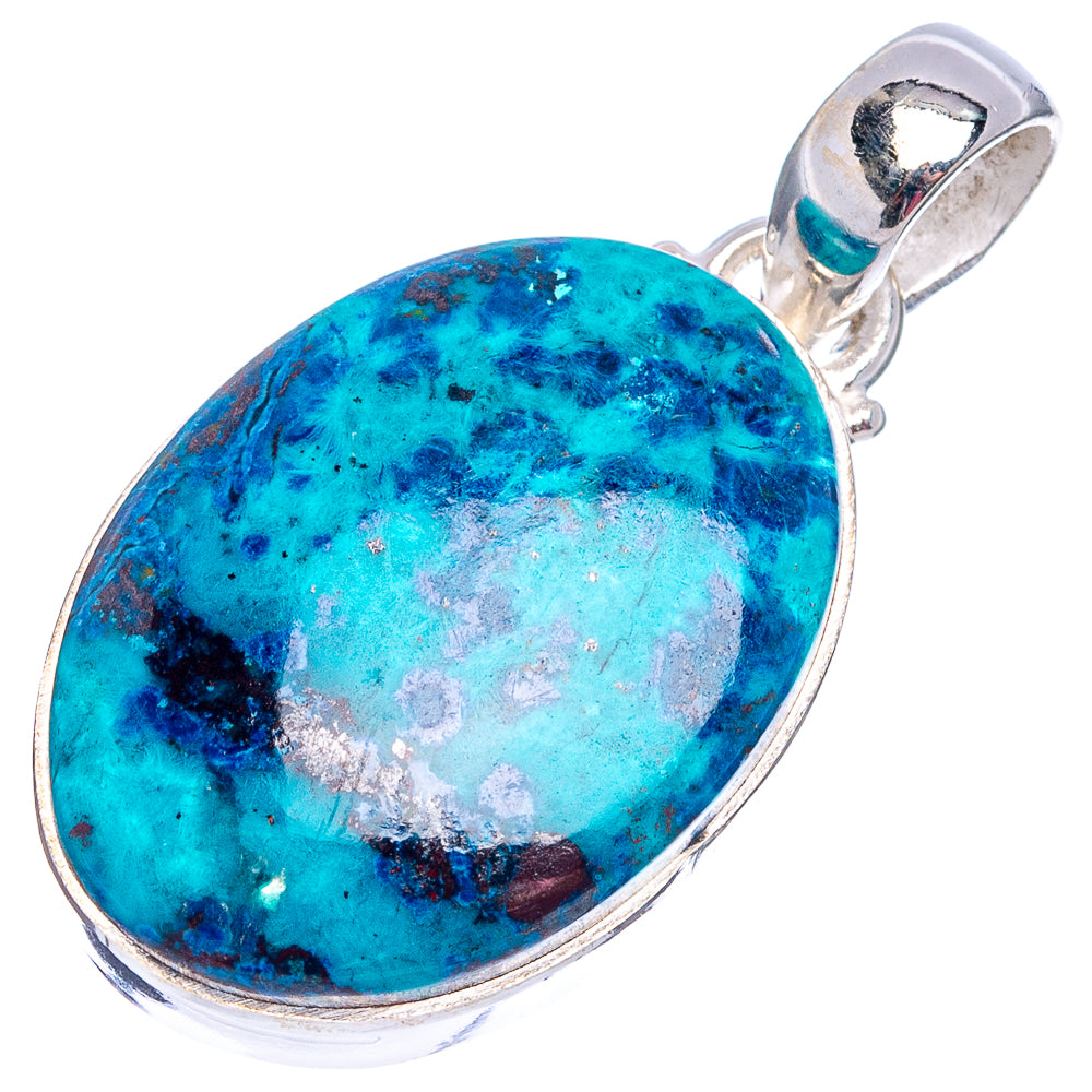 Shattuckite Pendant 1 3/8" (.925 Sterling Silver)