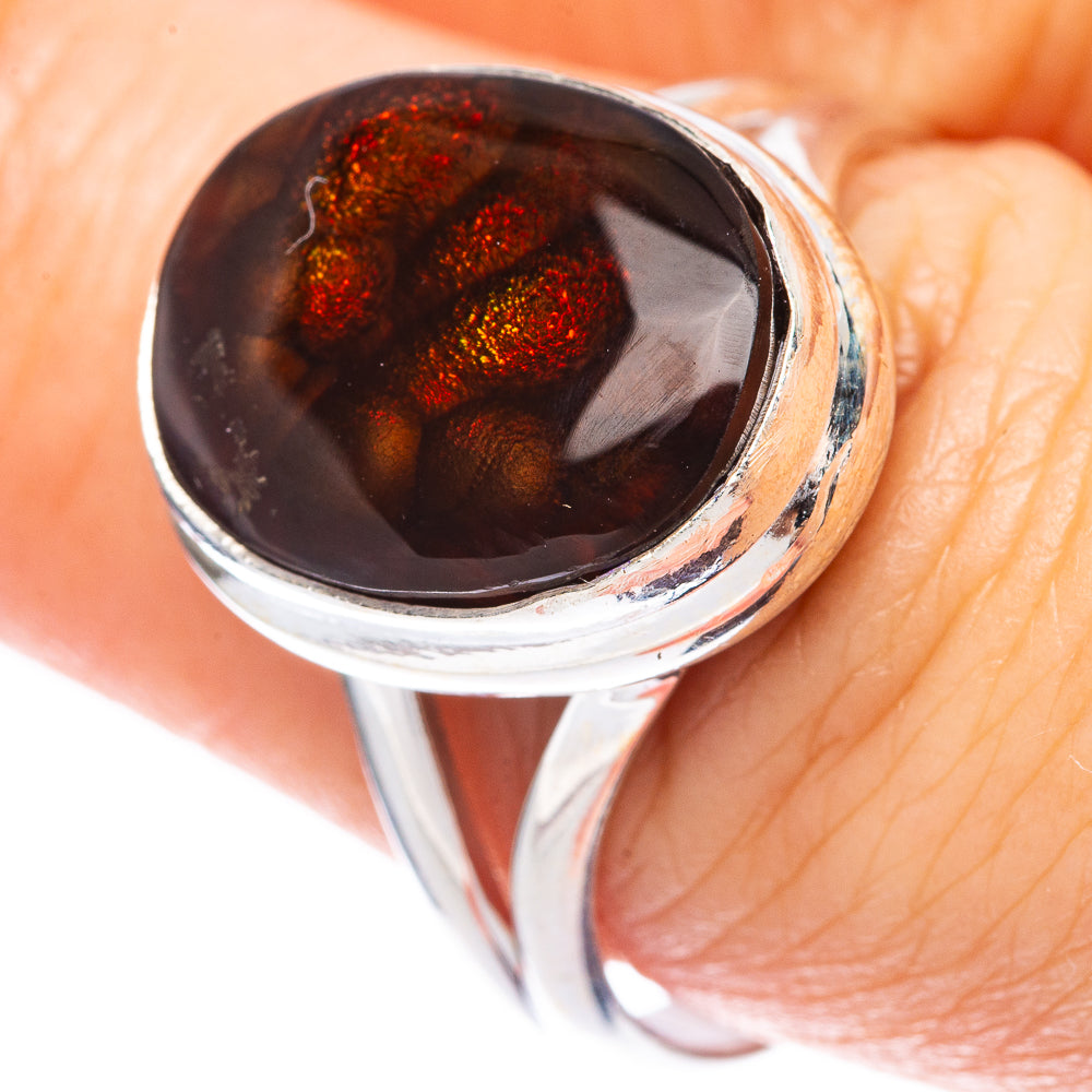 Rare Mexican Fire Agate Ring Size 8.75 (925 Sterling Silver) R2028