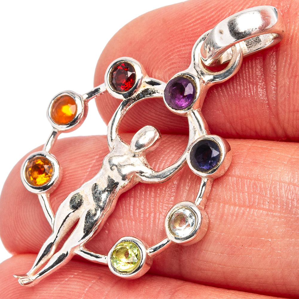 Chakra Pendant 1 1/2" (.925 Sterling Silver)