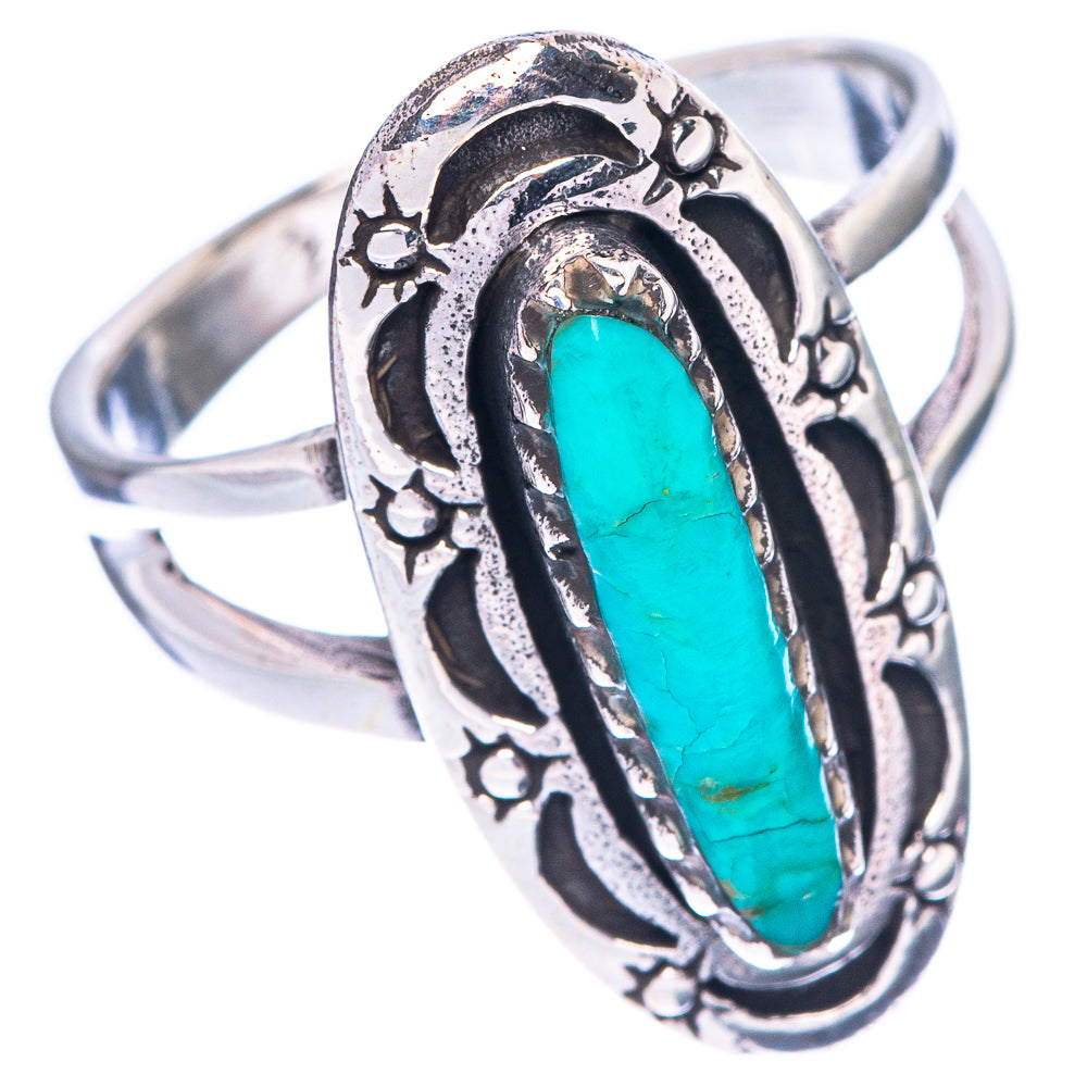 Rare Arizona Turquoise Ring Size 7.5 (925 Sterling Silver) R1562